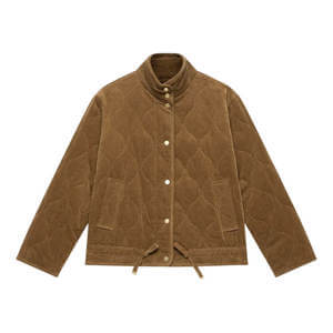 Mint Velvet Brown Corduroy Quilted Jacket